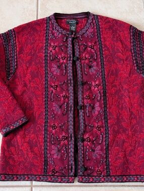 SKYR Wool Fair Isle Nordic Cardigan Sweater Size  Small